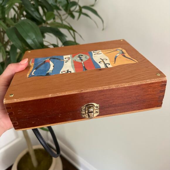 Sancho Panza Wood Cigar Box With Leather Strap Brown - Picture 5 of 11